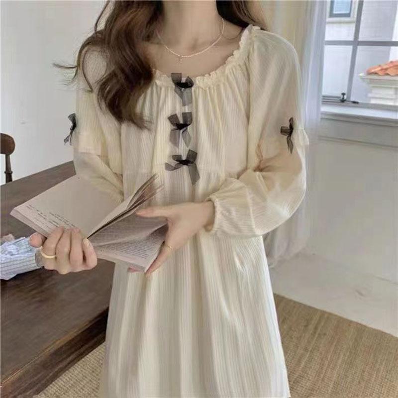 128黑结睡裙-杏-长