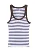 Moda femenina transfronteriza, nueva colección primavera/otoño, estilo europeo y americano, top de tirantes acanalado sin mangas simple y elegante 3253301