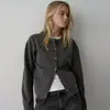 Suéter de Punto de Lana Pura de Alta Gama Estilo Francés, Abrigo Cardigan para Mujer, Prenda Interior, Otoño 2026