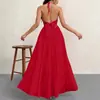 2025 Amazon eBay moda transfronteriza europea y americana vestido de verano nuevo para mujer sin espalda con cuello halter