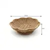 Bandeja de almacenamiento tejida de ratán no imitativo para snacks de frutas, cesta de ratán para frutas secas de mesa de centro, cuenco para dulces, cuenco de almacenamiento de ratán para frutas