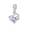 Pulsera con cuentas cruzadas colgante DIY corazón de amor unicornio mariposa adorno colgante pulsera brazalete charm materiales hechos a mano