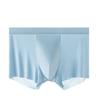 Cueca de Verão Masculina de Seda Gelo Sem Costura 7A Seda de Amoreira Antibacteriana Íntima Boxer Esportiva para Meninos Shorts Boxer