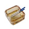 Cenicero de Vidrio, Exquisito y Elegante Cenicero Cuadrado de Cristal, Uso Creativo en el Hogar, Pequeño y Exquisito, Lujo Ligero, Cenicero de Gama Alta para la Sala de Estar