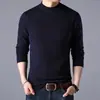 Suéteres para Hombre al por Mayor, Cuello Alto Medio, Estilo Coreano, Cuello Redondo Casual de Moda, Suéter Básico de Punto para Hombre, Fábrica de Exportación