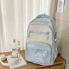 Nova Mochila Ins Estilo Japonês de Alto Valor Fresca Fofa com Múltiplos Bolsos para Dor Estudante Casual Simples de Grande Capacidade