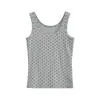 Top halter moderno de lunares grises para mujer, estilo coreano, sin espalda, corte ajustado, favorecedor, versátil, sin mangas