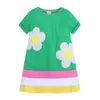 Kids Tales Estilo Europeu e Americano ins Roupas Infantis Verão Novo Vestido de Menina Algodão Estampado Vestido de Princesa para Bebê Vestido Infantil