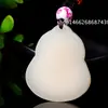 Colgante de Buda Guanyin de jade incrustado en oro de jade incrustado en oro para hombre Colgante de Buda Guanyin de Jade Hetian para mujer Colgante de Buda Sonriente de jade al por mayor