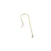Atacado de fábrica acessórios de gancho de orelha de aço inoxidável 316 brincos brincos moda banhado a ouro gancho de orelha longo brincos semi-acabados diy