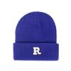 Otoño e Invierno estilo coreano gorro frío letra R gorro estándar de lana para hombre y mujer igual simple todo-fósforo gorro de punto a prueba de frío cálido