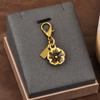Colgante para llave de coche, bolso de gran sentido, accesorios de color dorado, oso, cereza, trébol de cuatro hojas, mariposa, bolso escolar, joyería al por mayor