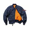 Traje de Béisbol Americano Engrosado Otoño e Invierno Verde Militar Chaqueta Bomber MA-1 talla grande Cuello Vertical Chaqueta de Trabajo para Hombre