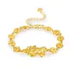 Pulsera Europea Dólar Oro Valiente Dinero Latón Chapado en Oro Pulsera Valiente Chapada en Oro Vietnam Oro Chapado Imitación Oro Joyería para Damas