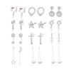 Pendientes de plata de ley 925 con soporte vacío y figura geométrica para mujer, nuevos pendientes de gancho para la oreja con incrustaciones de perlas japonesas y coreanas, hechos a mano, con soporte vacío.