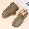 Nuevos Zapatos de Invierno para Mujer Birkenstock de Suela Gruesa Botas de Nieve para Mujer Zapatos de Piel Engrosada con Terciopelo Mocasines Cálidos Zapatos de Algodón para Madre