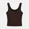 2026 Principios de Otoño Diseño Sencillo con Sentido Camiseta sin Mangas de Canalé con Cuello en U para Mujer Capa Interior de Verano Capa Base Ropa Exterior Cubre Grasa de Axila Adelgazante Dulce Picante