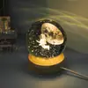 Bola de Cristal Esculpida Animal Água-viva Marinha 3D Transfronteiriça Luminosa Luz Noturna Decoração de Mesa Enfeites Pequenos Presentes de Acompanhamento
