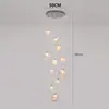 1. Especialmente diseñado para escaleras dúplex de estilo cubo de hielo transfronterizo, candelabro de 10 escalones, lámpara de techo estilo grafiti, candelabro grande, sala de estar tipo loft con techos altos