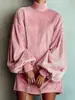 Otoño 2026 Nueva Ropa Europea y Americana para Mujer Estación Independiente Amazon Transfronteriza Elegante Suelta Vestido de Manga Larga con Manga de Farol