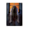 Cubiertas de Ventana de Halloween de Amazon, Cortinas, Banderines de Pared para Puerta, Banderas de Ventana, Exportación de Fábrica Transfronteriza Tela de Poliéster 80X120cm