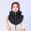 Gorro de Algodón Down a Prueba de Frío Caliente Combinación con Abrigo Cuello Falso Gorra Engrosada Resistente al Viento Para Montar al Aire Libre Mismo Estilo para Hombres y Mujeres Gorra Baotou