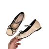 Zapatos de ballet de una sola capa con aumento de altura interior, zapatos de mujer 2024, nuevos zapatos Mary Jane de estilo francés para primavera y otoño, zapatos de noche