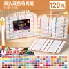 Marcador Acrílico de Doble Punta y Doble Color, Marcador Grueso de Doble Color para Niños y Estudiantes, Bolígrafo de Colorear para Diarios, Se Puede Superponer para Mezclar Colores