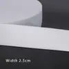 Elástico preto e branco com acabamento contrastante, cós elástico para calças, roupas e roupas de boneca, acessório DIY, poliéster elástico