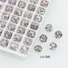 Brincos de Zircônia Imitação Corte Rosa de Milênio de Oito Lados 6mm Diamante de Vidro Brilhante Acessórios de Unhas Portáteis