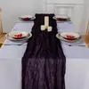 Caminho de mesa bali vermelho de Ano Novo, mesa de sobremesas para festa de casamento, toalha de mesa longa torcida, decoração com atmosfera de Natal