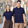 Camisetas de trabalho personalizadas de alta qualidade, absorventes de suor, de secagem rápida, antibacterianas com lama de algas marinhas geladas, camisas polo com colarinho, roupas de trabalho com bordado para grupos corporativos