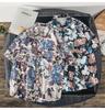Camisa vintage floral estilo Hong Kong, masculina, manga curta, com estampa havaiana, casual, estilo japonês, camisa solta