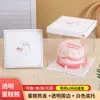 Caixa Transparente Preta para Bolo de Aniversário 6 8 10 12 4 polegadas Altura Aumentada Camada Dupla Caixa de Embalagem Quadrada Personalizada Atacado