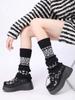 Calcetines de invierno de moda Fair Island, nuevos y a la moda, que combinan con todo, cálidos, con dobladillo y calcetines de punto de jacquard con botas de nieve.