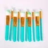 Pincel Delineador Foice Estilo Mei Nv Lang, Chanfrado, Conjunto de 10 Pincéis de Maquiagem, Cor Doce, Pincéis Cosméticos, Mais Vendido para Cross-border