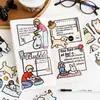 Notas de Paseo Yuezhen Pegatinas Lindas Pegatinas para Diario Pegatinas para Diario Transfronterizo Pegatinas de Dibujos Animados Materiales para Diario de Mascotas