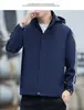 Ropa de Fujian chaqueta de tres barras para hombre estilo nuevo moderno cortavientos simple versátil deportiva casual chaqueta top