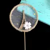 Pastel de Navidad Adornos para Vestir Cristal de Color Estrella Círculo Árbol de los Deseos Decoración Alambre Dorado y Plateado Hermoso Árbol Espiral