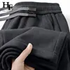 Calça Casual Masculina Outono Inverno Moda Personalidade Padrão Espiga de Trigo Masculino Adolescentes Respirável Caimento Anti-rugas Esportiva Perna Reta