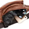 Nuevo Bolso de Cintura de PU para Hombre, Bolso Cruzado de Hombro de Negocios, Bolso de Pecho para Deportes de Running, Mochila Táctica para Exteriores, Billetera para Monedas de Teléfono Móvil