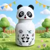 Nueva taza aislante con cabeza de animal de dibujos animados, taza de agua de acero inoxidable moderna y linda, taza creativa y elegante para estudiantes