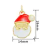 Venta directa del fabricante: Caja de regalo de Navidad de 18 quilates con microincrustaciones de cobre, accesorios de colgante con goteo de aceite, accesorios para pulsera y collar, accesorios para DIY