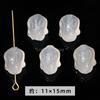Joyería Jingdian, lichi, fuente de sal congelada, ágata, conejo acostado, agujero pasante, joyería DIY, pulsera, colgante, accesorios al por mayor