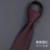 Corbata de Cremallera para Vestir de Negocios para Hombre Novio Boda Raya Azul Rojo Negro Perezoso Sin Éxito Un Tirón Fácil