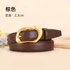 Venda Direta de Fábrica Cinto de Couro Feminino Couro Bovino Fivela Japonesa Roupa Feminina Faixa da Cintura Senhora Simples Estilo Coreano Moda Cinto para Calça Cinto Feminino Mais Vendido