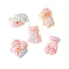 Acessórios de resina de urso de pijama de desenho animado, clipes de cabelo DIY, acessórios de cabeça, decorações para capas de celular, charms para tamancos e flores para sapatos - atacado
