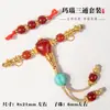 Nuevo Set de Tres Piezas de Ágata Roja de Alta Calidad Eje Universal Accesorios de Bricolaje Pulsera Trenzada de Cuerda Tejida a Mano