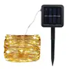 Luzes de Fio de Cobre Solares Luzes de Fada Mini Luzes de Fio de Cobre Luzes de Fio de Cobre Luzes de Natal Luzes Decorativas de Pátio Externo para Feriados