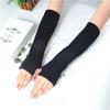 Verano Acrílico Delgado Color Sólido Guantes Protección Solar Mangas para Brazo, Elegante Protección UV Mangas Cálidas para Habitación con Aire Acondicionado, Parasol